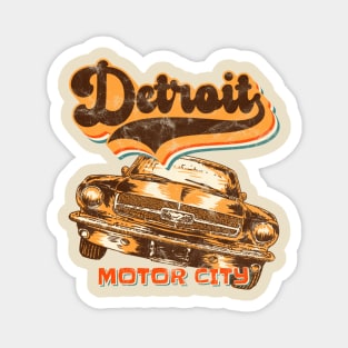 Detroit Motor City / Ford Mustang / Classic Cars Magnet