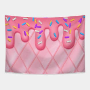 Strawberry Ice Cream Design Tapestry