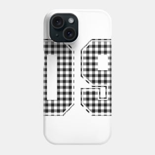 Plaid Number - 09 - Dark Phone Case