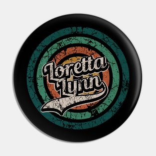 Loretta Lynn // Retro Circle Crack Vintage Pin