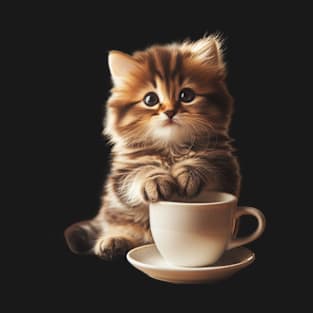 Purr-fect Brews: Where Cats and Coffee Converge T-Shirt