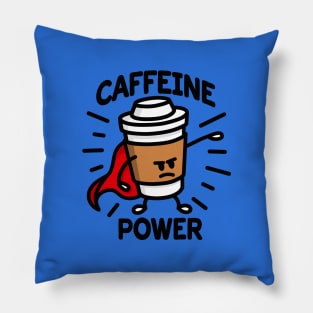 Caffeine power superhero coffee lovers cartoon Pillow