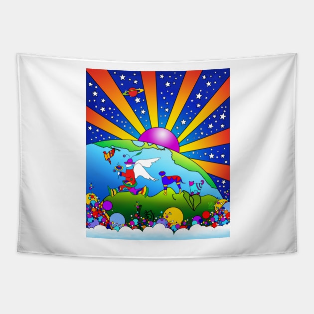 Cosmic Pet World Tapestry by SSSowers