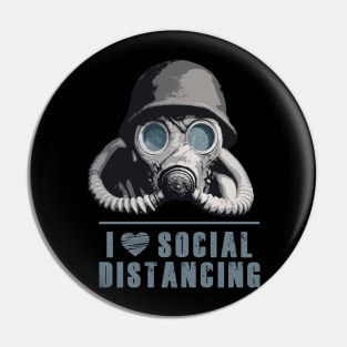 I Love social distancing Pin