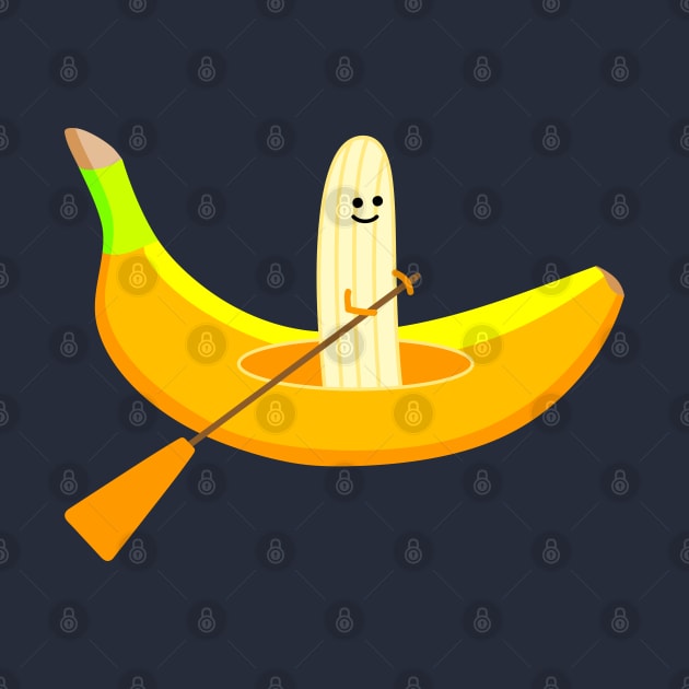 Funny banana as a paddler by spontania