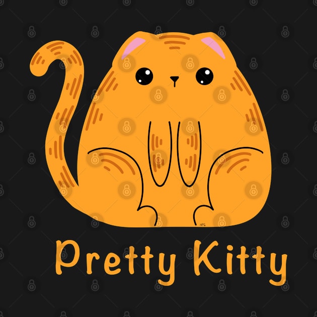 Pretty Kitty - cute orange cat, kawaii cat, cute kitten, kawaii kitten, by Catphonesoup