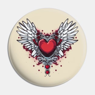 Heart With Wings 6 Pin