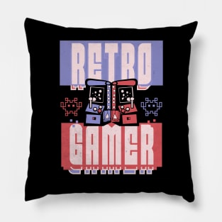 Nostalgic Retro Arcade Gamer Joystick Retro Gamer Old School Arcade Video Games 80s 90s Classic Vintage Pillow