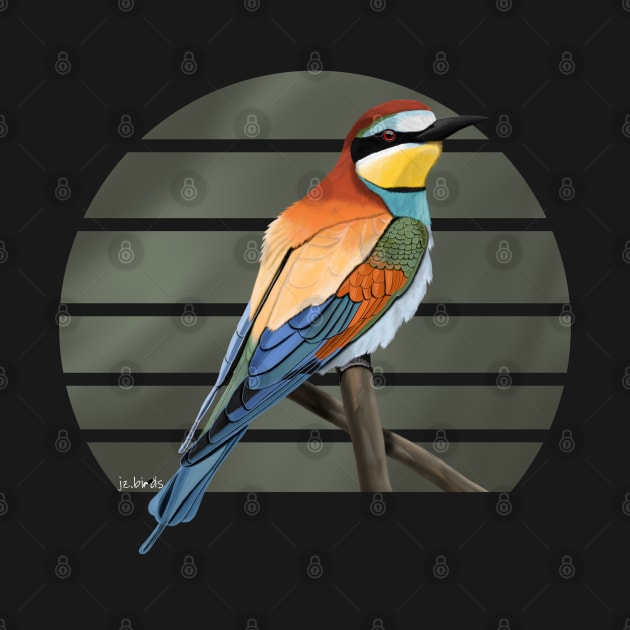 jz.birds Bee-Eater Bird Animal Design Illustration by jzbirds