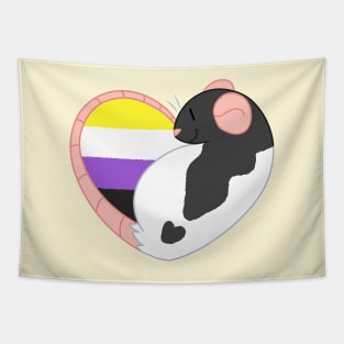 Nonbinary Pride Rat Tapestry