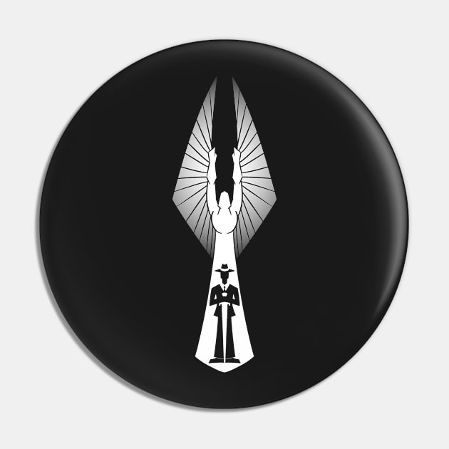 Black Art Deco Fantasy Design Pin by AnthonyPanics