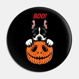 Halloween Pumpkin French Bulldog Pin