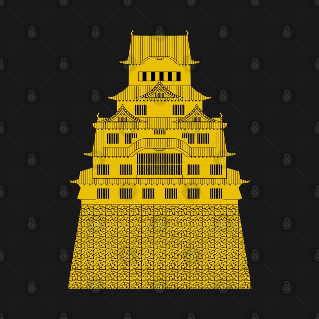 Golden Himeji Castle by PabloDeChenez