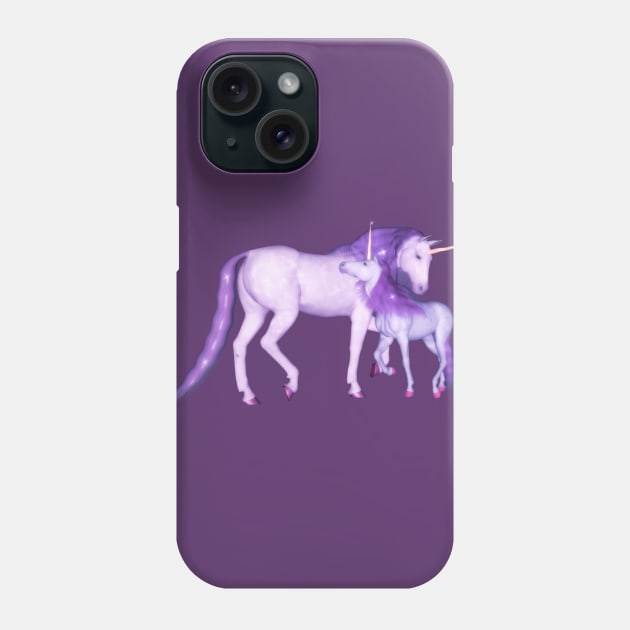 Purple Unicorns Phone Case by AlondraHanley