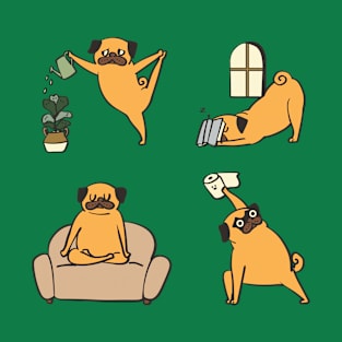 Pug Yoga at Home T-Shirt