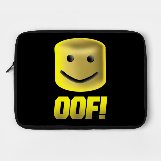 Roblox Oof Noob Head Oof Laptop Case Teepublic - roblox oof noob head meme roblox sticker teepublic