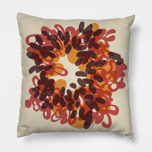 Forest Fire Burst Pillow by Kaminen Mosher