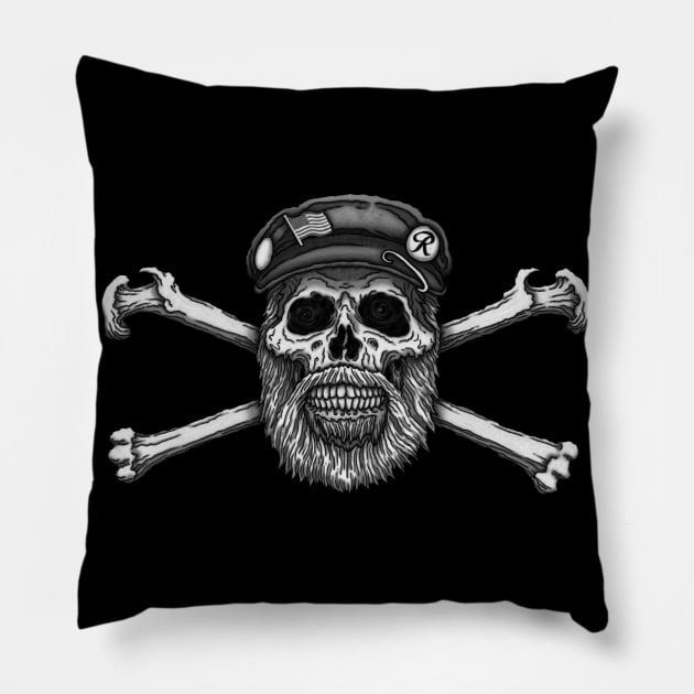 Father's Day Skull 2 Pillow by azhmodai