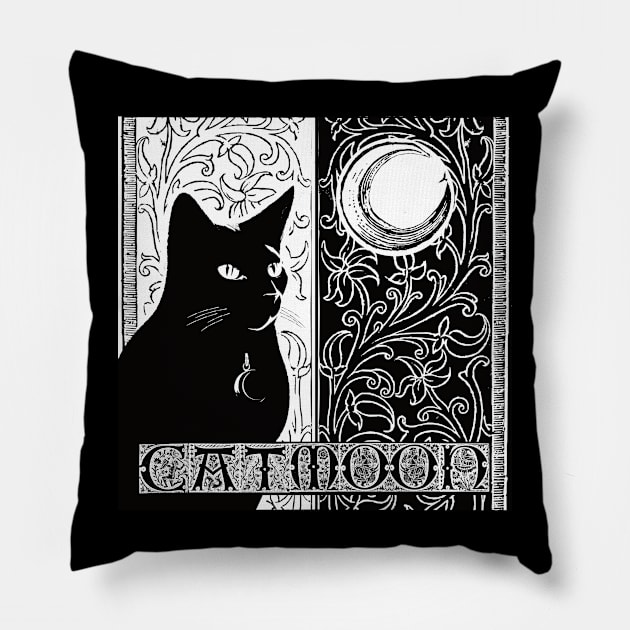 Medieval Catmoon Pillow by Ricogfx