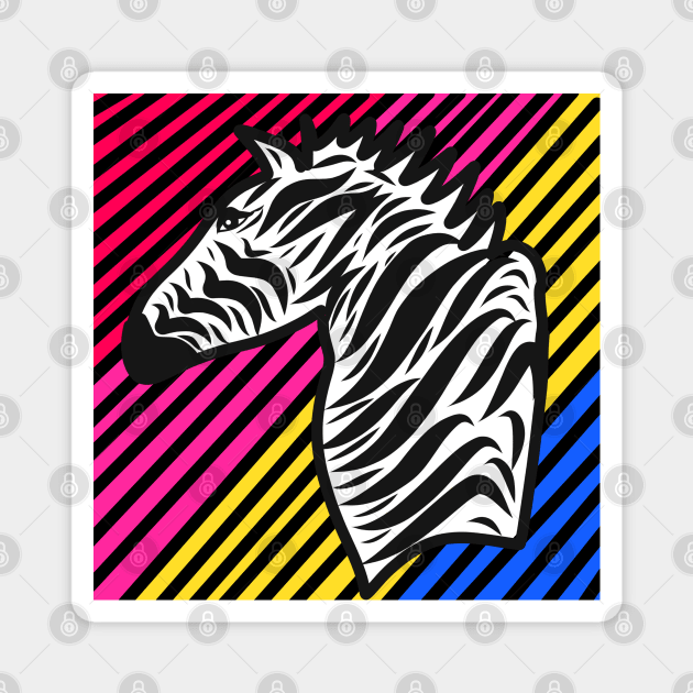 The zebra Magnet by Asafee's store