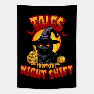 Tales from the Night Shift, Witchy Nurse Halloween Cat Tapestry