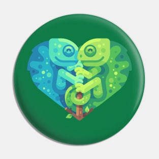 Chameleon Couple Pin