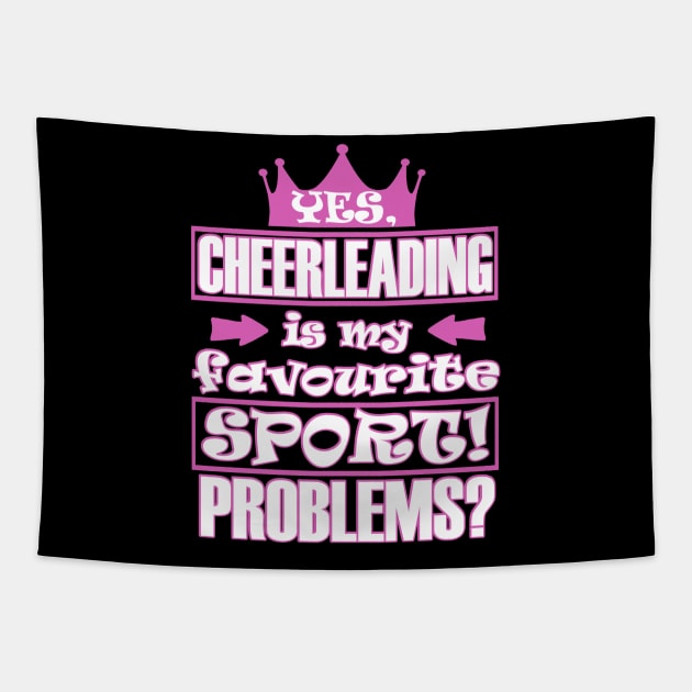 Cheerleader pompoms gift sports squads sayings Tapestry by FindYourFavouriteDesign