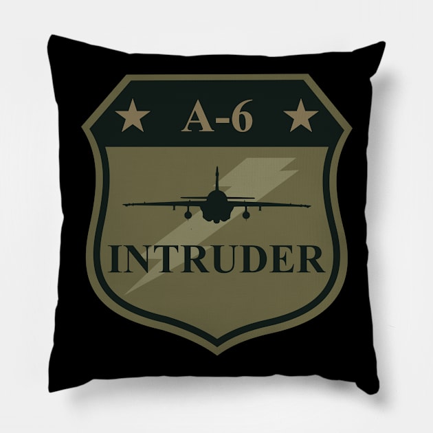 A-6 Intruder Patch (subdued) Pillow by TCP