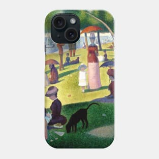 Georges Seurat sunday in the park la grande jatte pointilist river Seine Phone Case