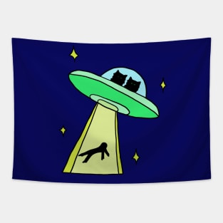 cat alien abduction Tapestry