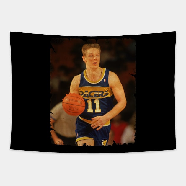 Detlef Schrempf - Vintage Design Of Basketball Tapestry by JULIAN AKBAR PROJECT