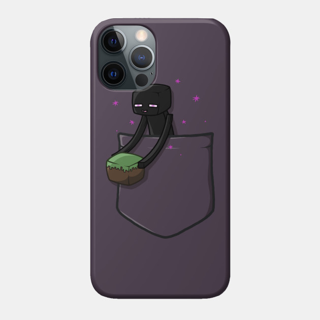 Little Pocket Enderman - Minecraft - Phone Case