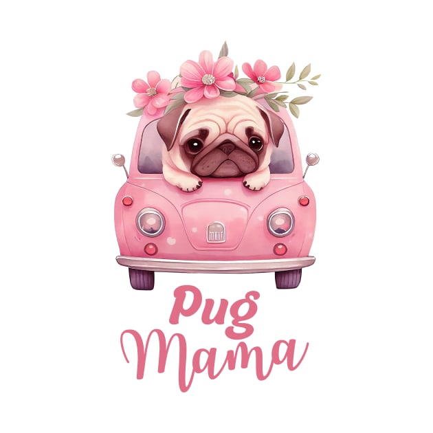 Pug Mama by Yula Creative