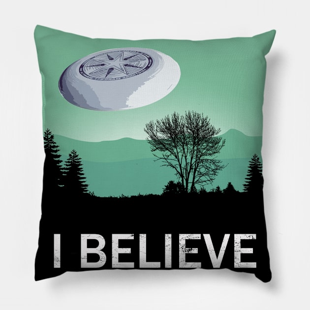 I Believe 2 - Ultimate frisbee Pillow by graphicmagic