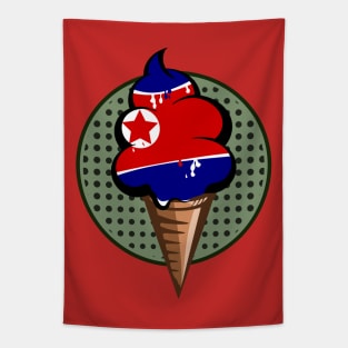 North Korean flag ice cream Tapestry