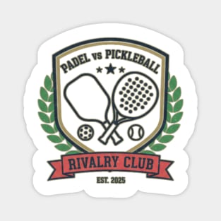 Padel vs Pickleball Rivalry Club Magnet