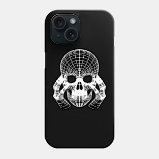 skull  wireframes design Phone Case