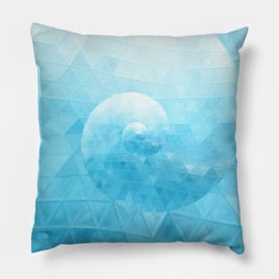 Turquoise Mosaic Tiles Ombre Pillow