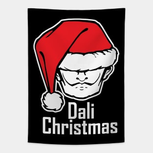 Dali Christmas - White Outlined Version Tapestry