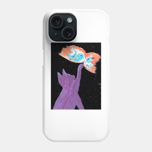 Cat and Butterfly Nebula Phone Case