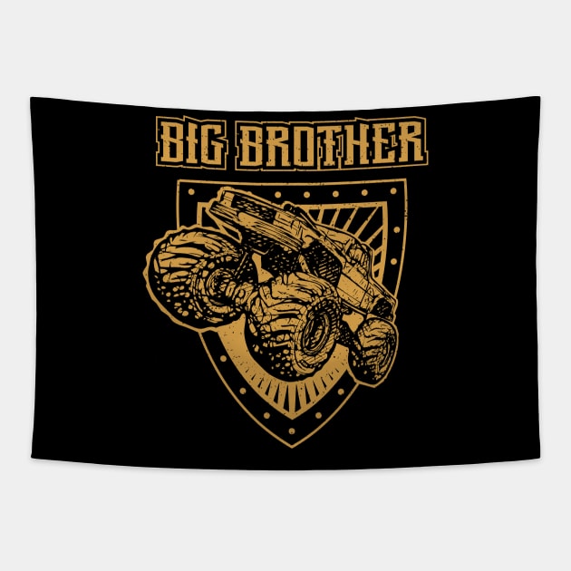 Big Brother Monster Truck Toddler Tapestry by aneisha