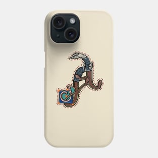 Letter A Manicule W 14C Maastricht Psalter parody Phone Case