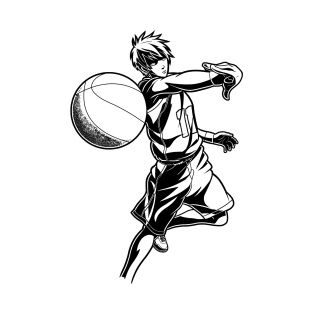 Kuroko in Action Line Art T-Shirt