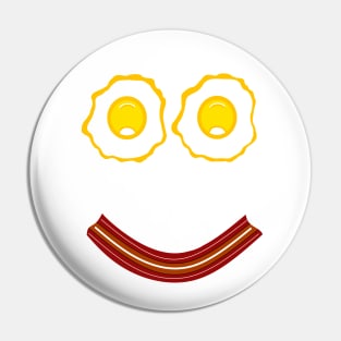 BACON And Eggs Breakfast Face Pin