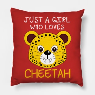 Girl Woman Cheetah Pillow