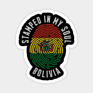 Stamped in My Soul Bolivia Flag Design Bolivian Pride Magnet