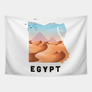 Egypt Travel Map Tapestry