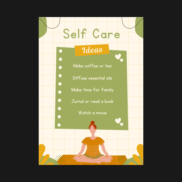 Cream Cute Aesthetic Self Care Poster by modrenmode