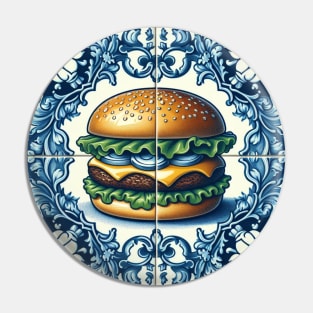 Delft Tile With Fast Food No.4 Pin