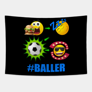 SOCCER! Lifestyle Sports Baller Futbol Football Tapestry